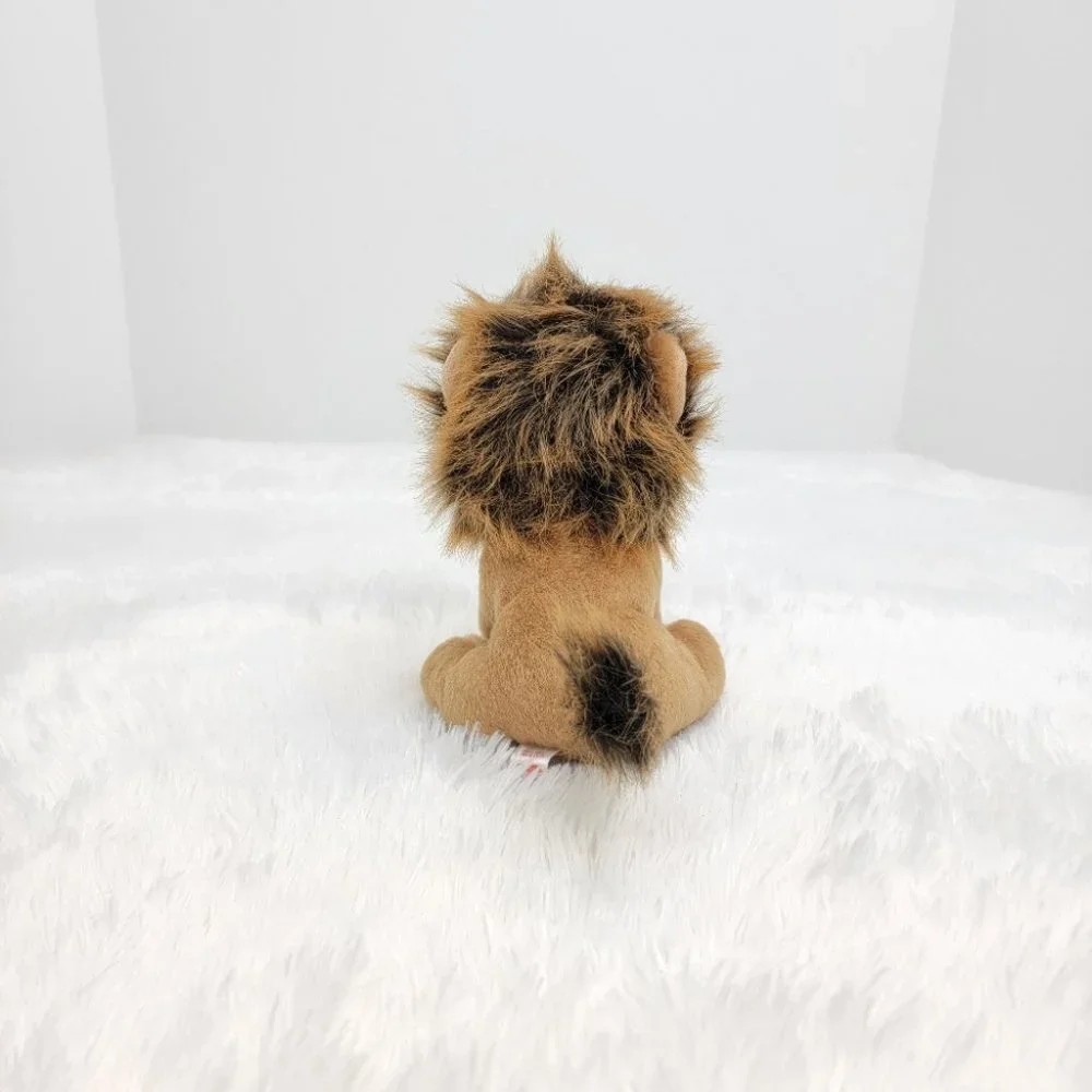 TY Beanie Boo Plush Cecil The Lion Stuffed Animal Brown Tan Faux Fur Mane